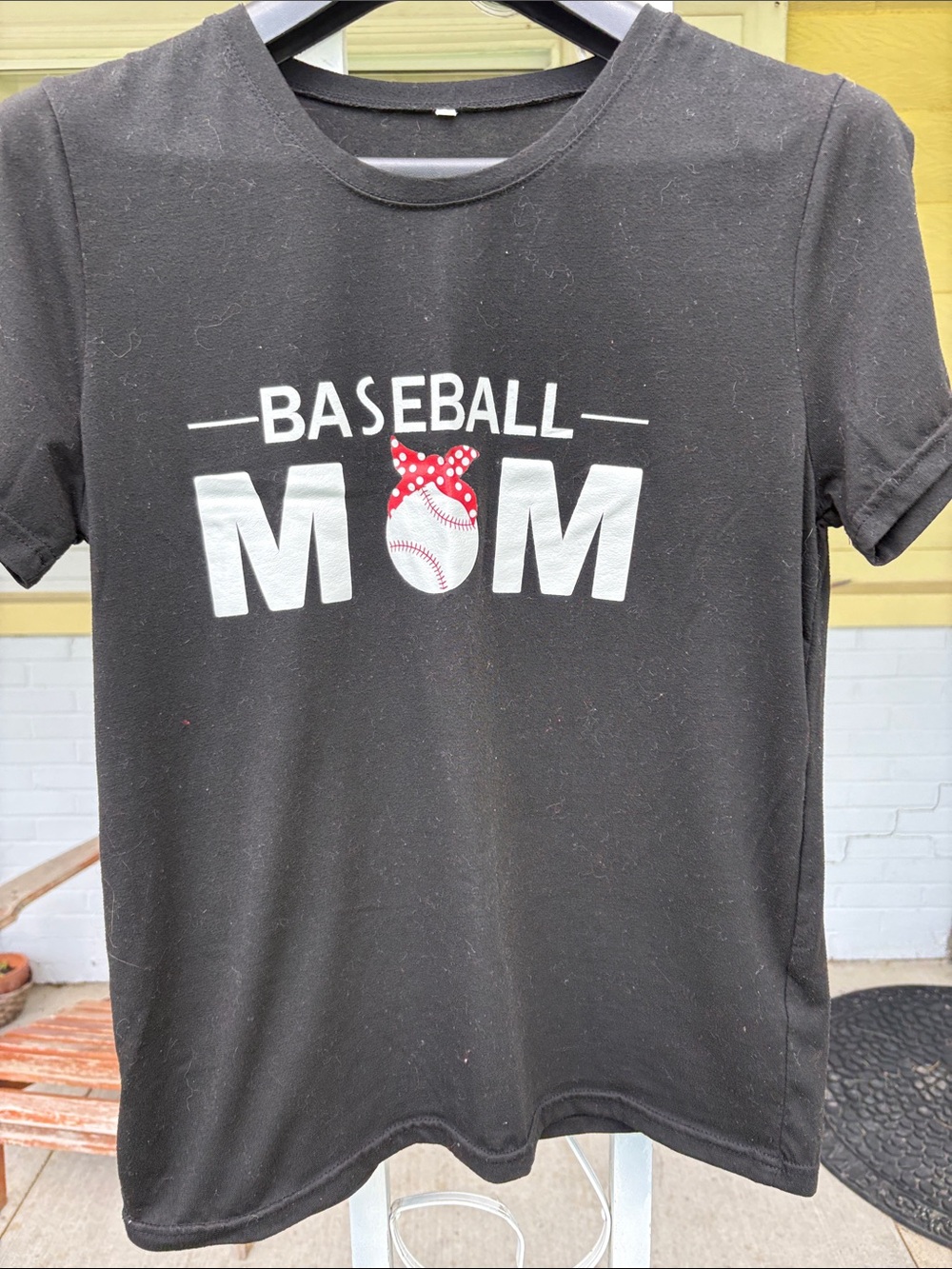 Black "Baseball Mom" Short Sleeve Tee